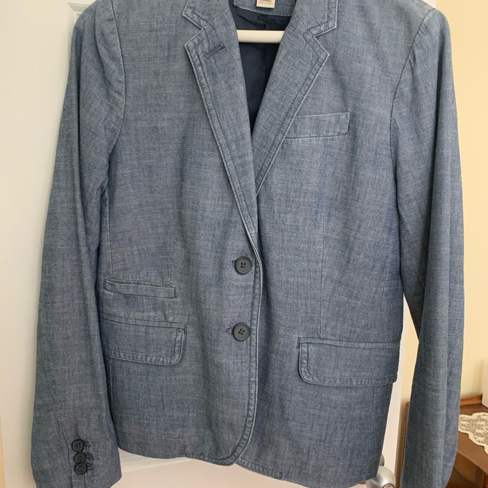 J. Crew Blue Textured Jacket